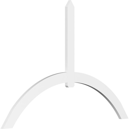 Ekena Millwork Archdale Architectural Grade PVC Gable Bracket, 108"W x 72"H x 2"D x 6"F, 16/12 Pitch GBP108X72X0206ARC00